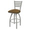 Holland Bar Stool Co 25" Swivel Counter Stool, Nickel Finish, Canter Saddle Seat 41025AN012 - alternate 1